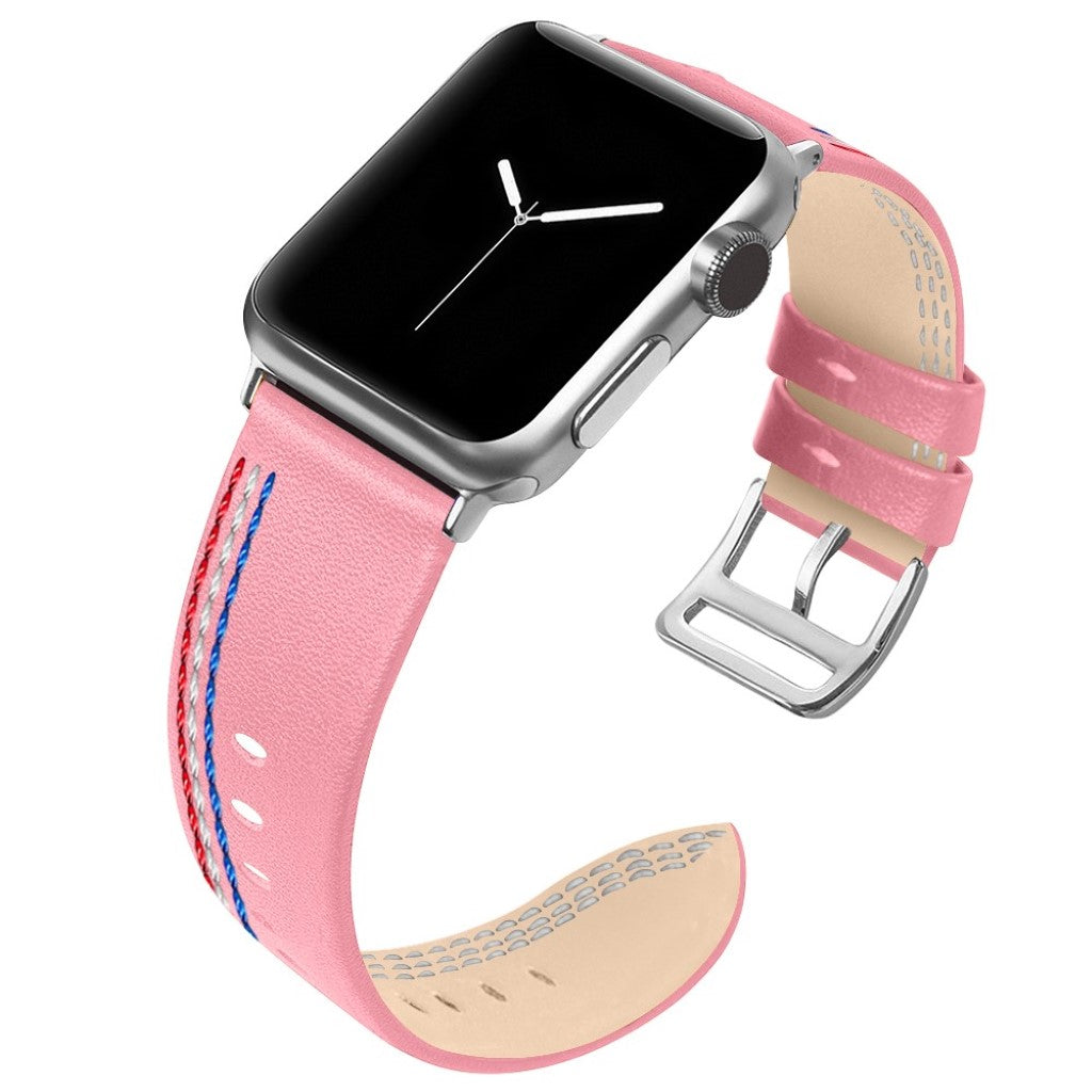 Helt vildt elegant Apple Watch Series 4 40mm Ægte læder Rem - Pink#serie_2