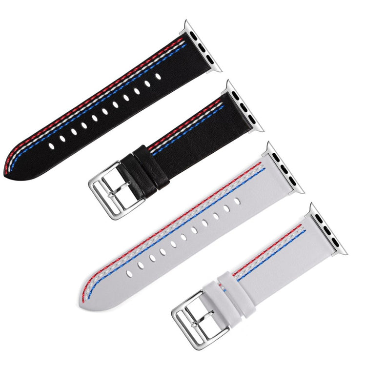 Helt vildt elegant Apple Watch Series 4 40mm Ægte læder Rem - Sort#serie_3