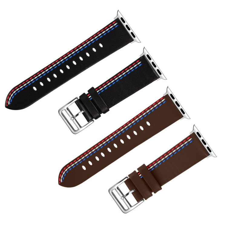 Helt vildt elegant Apple Watch Series 4 40mm Ægte læder Rem - Brun#serie_5