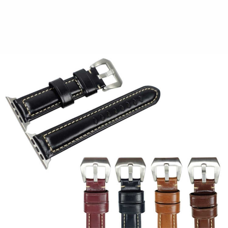 Mega holdbart Apple Watch Series 4 40mm Ægte læder Rem - Brun#serie_5