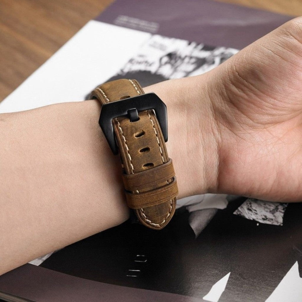 Mega nydelig Apple Watch Series 4 40mm Ægte læder Rem - Brun#serie_3