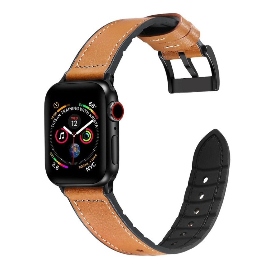 Holdbart Apple Watch Series 4 40mm Ægte læder Rem - Brun#serie_5
