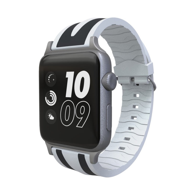 Rigtigt kønt Apple Watch Series 4 40mm Silikone Rem - Sølv#serie_2
