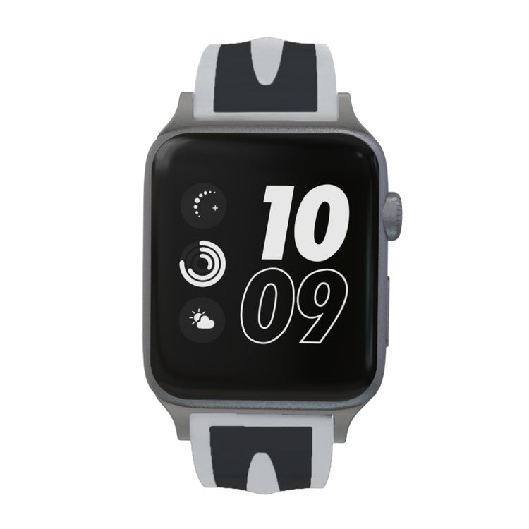 Rigtigt kønt Apple Watch Series 4 40mm Silikone Rem - Sølv#serie_2
