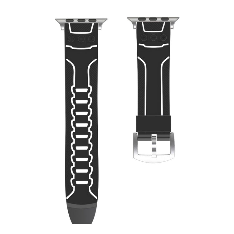 Rigtigt fint Apple Watch Series 4 40mm Silikone Rem - Sort#serie_1