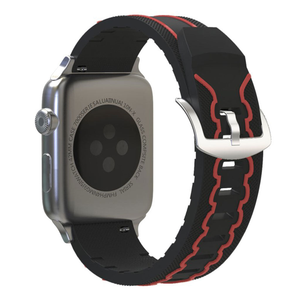 Rigtigt fint Apple Watch Series 4 40mm Silikone Rem - Sort#serie_2