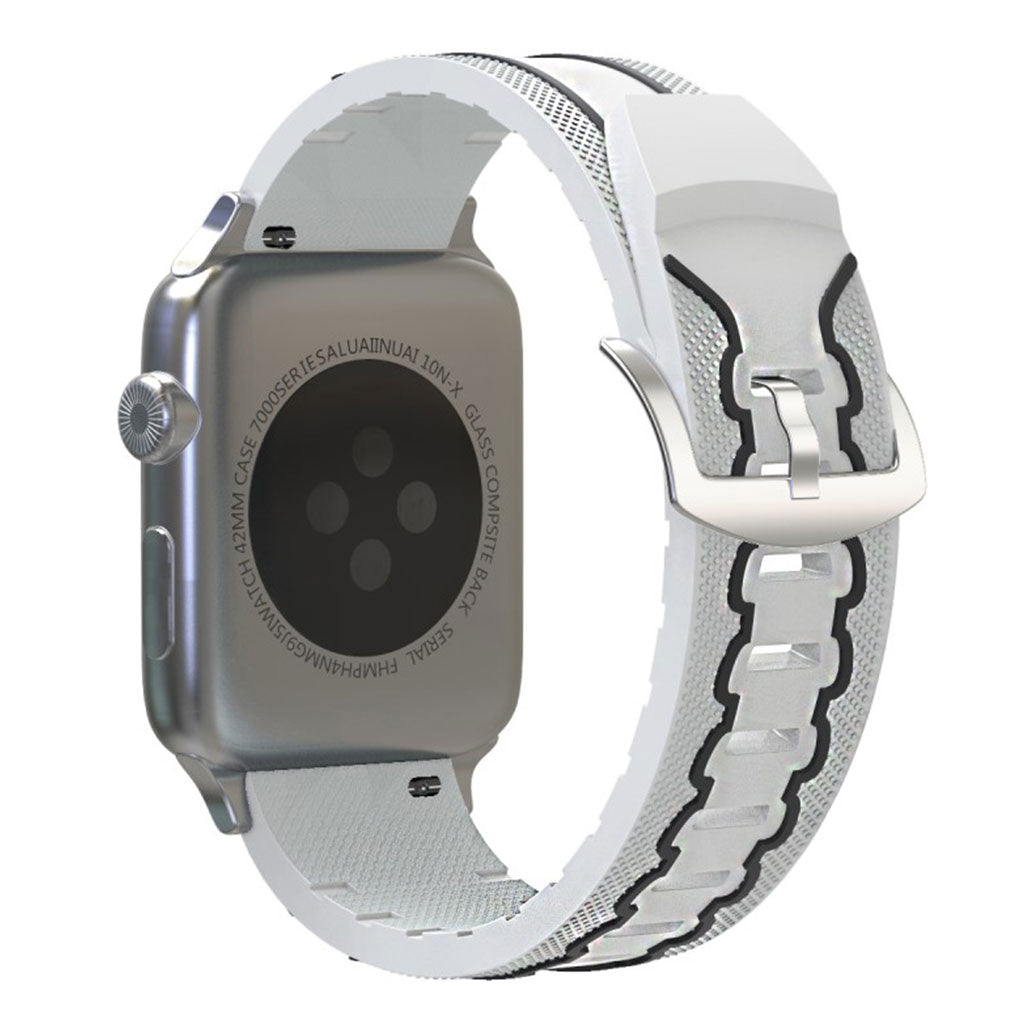 Rigtigt fint Apple Watch Series 4 40mm Silikone Rem - Hvid#serie_4