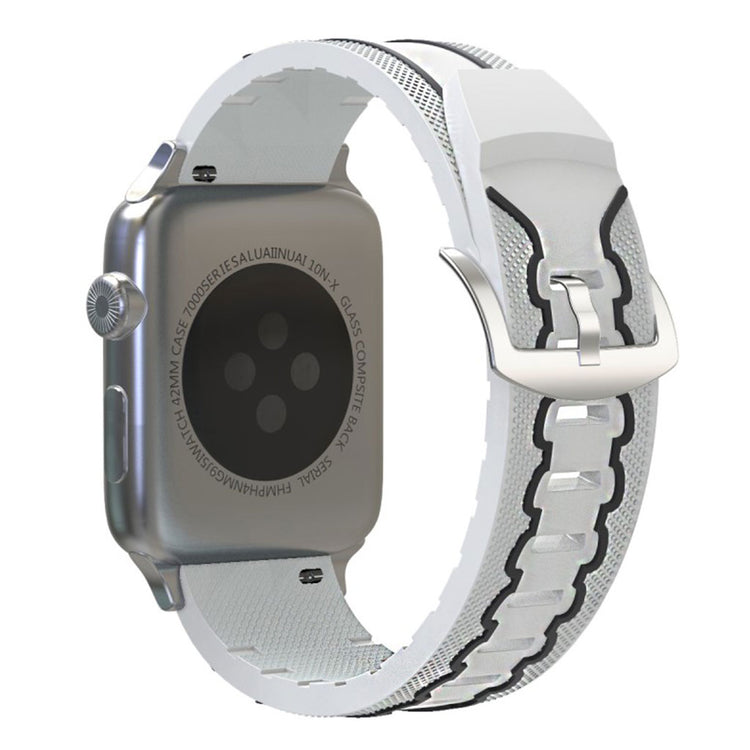 Rigtigt fint Apple Watch Series 4 40mm Silikone Rem - Hvid#serie_4