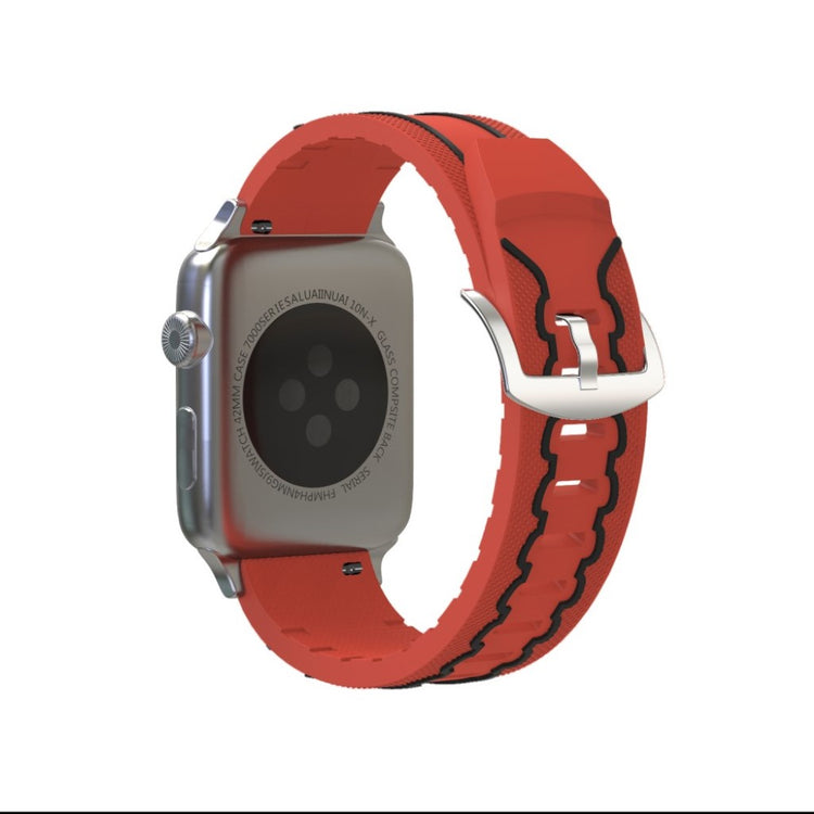 Rigtigt fint Apple Watch Series 4 40mm Silikone Rem - Rød#serie_5