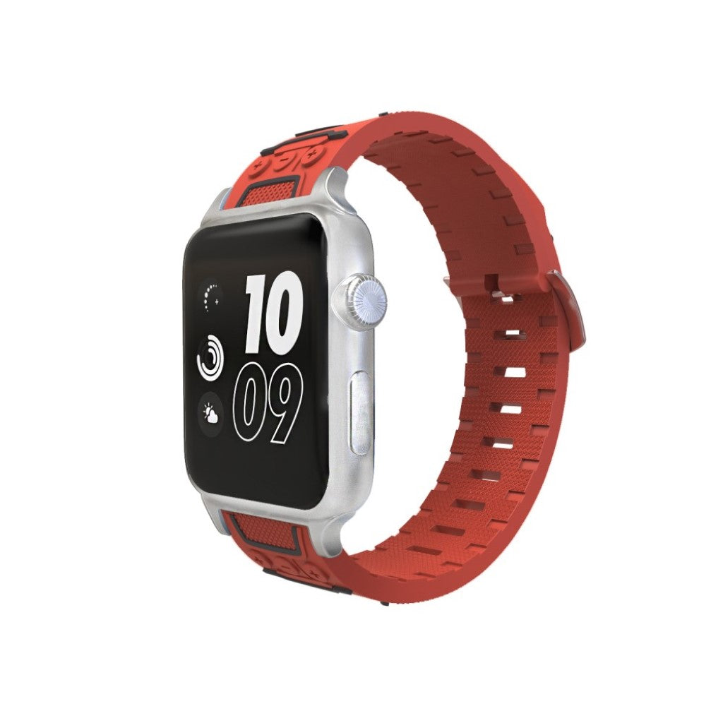 Rigtigt fint Apple Watch Series 4 40mm Silikone Rem - Rød#serie_5