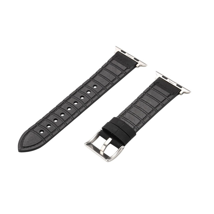 Meget smuk Apple Kunstlæder og Silikone Rem - Sort#serie_1