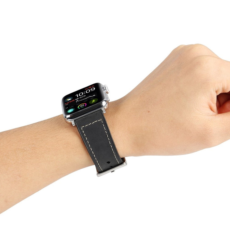 Meget smuk Apple Kunstlæder og Silikone Rem - Sort#serie_1