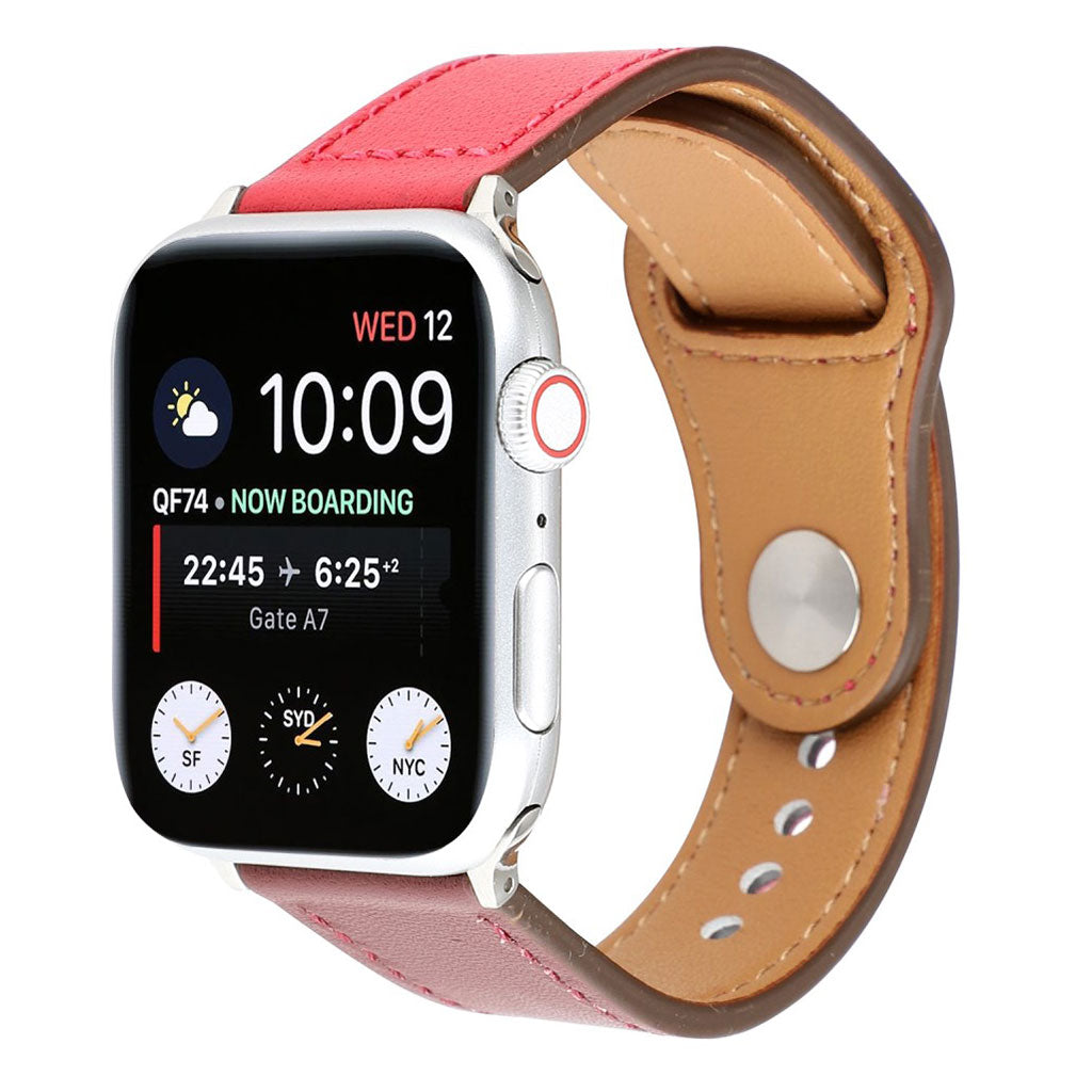 Glimrende Apple Watch Series 4 40mm Ægte læder Rem - Pink#serie_4