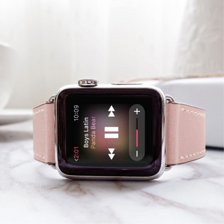 Meget sejt Apple Watch Series 5 40mm Ægte læder Rem - Pink#serie_1