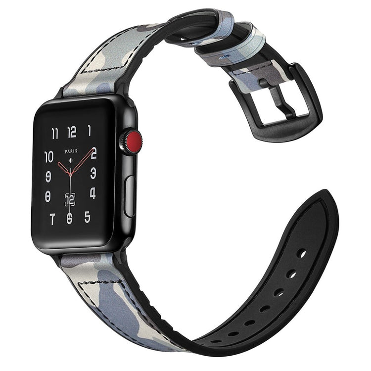 Apple Watch Series 5 40mm / Apple Watch 40mm Ægte læder Rem - Blå#serie_3