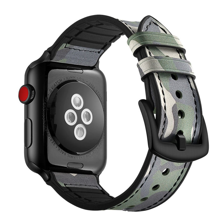 Apple Watch Series 5 40mm / Apple Watch 40mm Ægte læder Rem - Grøn#serie_4