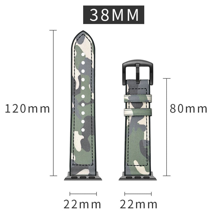 Apple Watch Series 5 40mm / Apple Watch 40mm Ægte læder Rem - Grøn#serie_4