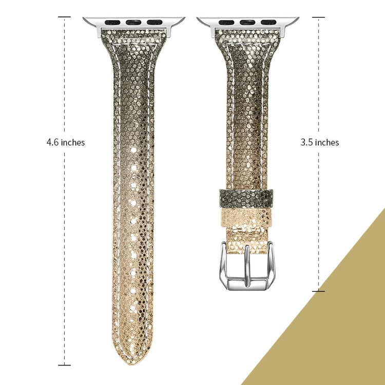 Apple Watch Series 5 40mm / Apple Watch 40mm Ægte læder Rem - Flerfarvet#serie_1