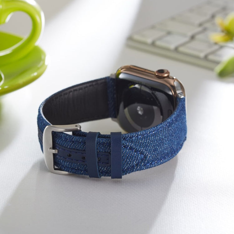 Kønt Apple Watch Series 5 40mm / Apple Watch 40mm Nylon Rem - Blå#serie_2