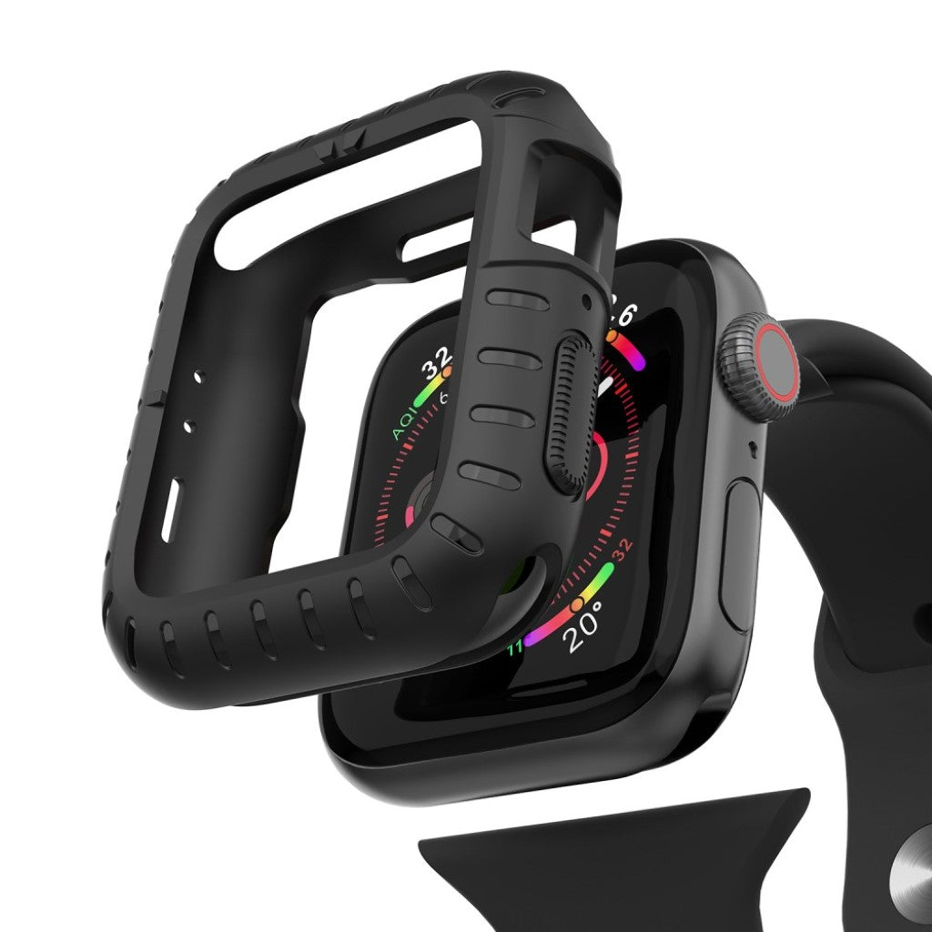 Mega Godt Apple Watch Series 5 40mm / Apple Watch 40mm Silikone Cover - Sort#serie_1