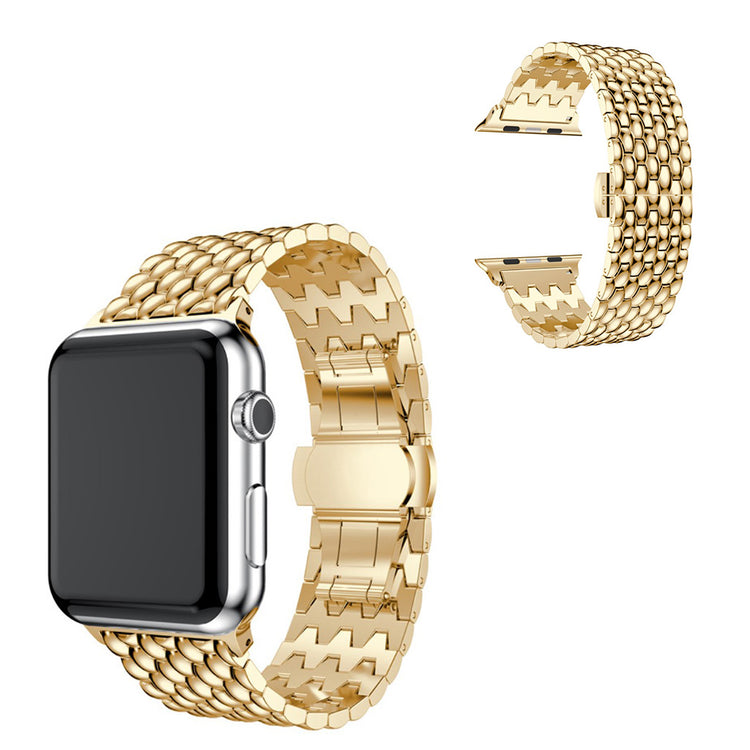 Smuk Apple Watch Series 5 40mm / Apple Watch 40mm Metal Rem - Guld#serie_2
