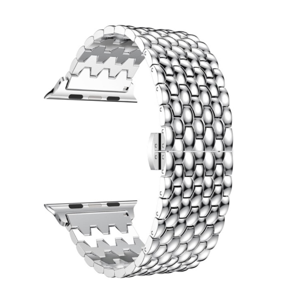 Smuk Apple Watch Series 5 40mm / Apple Watch 40mm Metal Rem - Sølv#serie_4