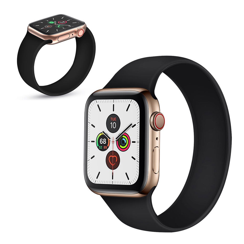 Mega pรฆnt Universal Apple Silikone Rem - Stรธrrelse: S - Sort#serie_1