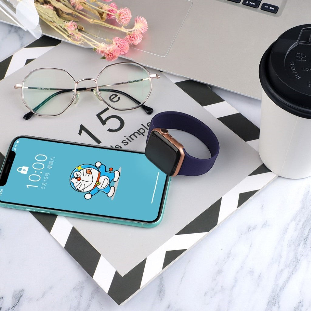 Mega pænt Universal Apple Silikone Rem - Størrelse: S - Blå#serie_5