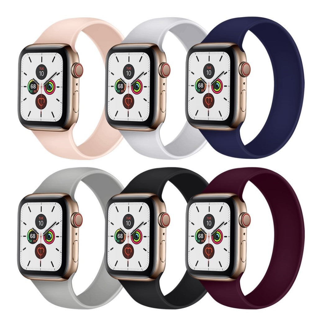 Skøn Universal Apple Silikone Rem - Størrelse: M - Sort#serie_1