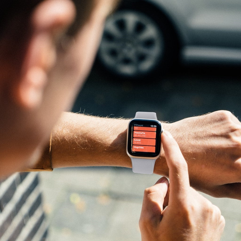 Super slidstærk Universal Apple Silikone Rem - Størrelse: L - Hvid#serie_2