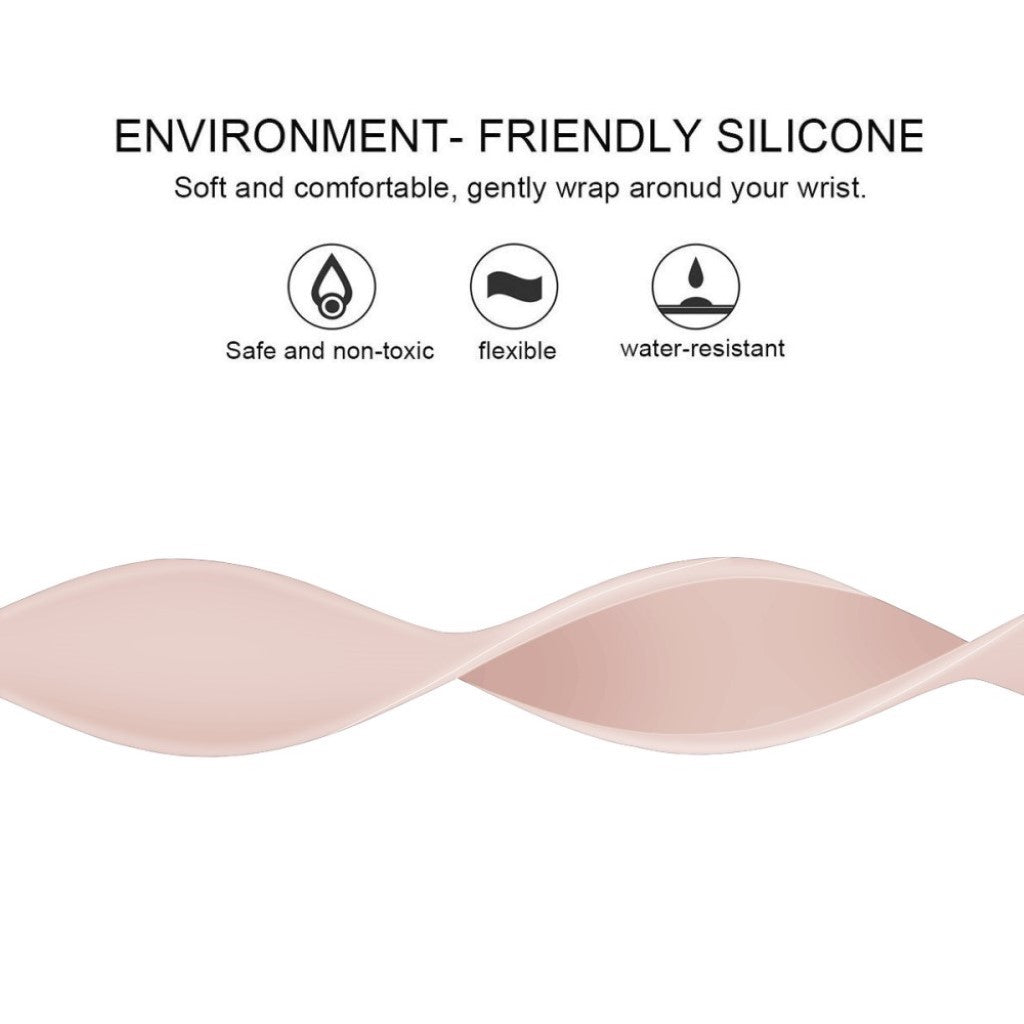 Super slidstærk Universal Apple Silikone Rem - Størrelse: L - Pink#serie_4