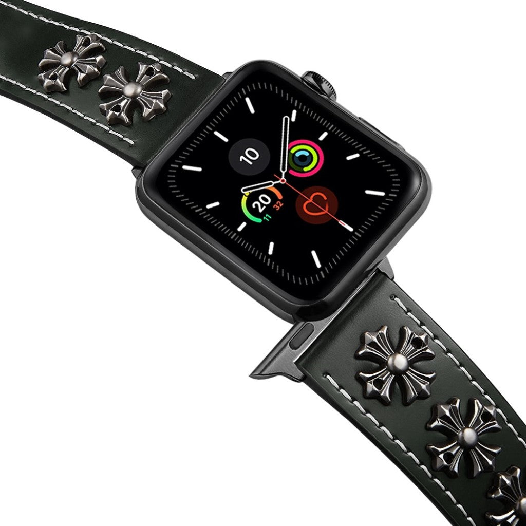 Rigtigt fint Universal Apple Ægte læder Rem - Grøn#serie_4