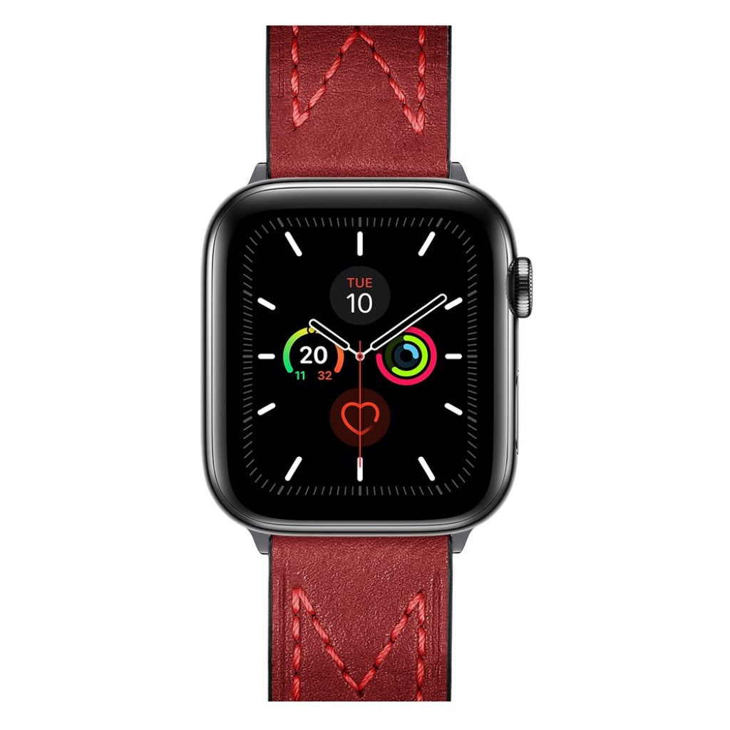 Stilren Universal Apple Ægte læder Rem - Rød#serie_2