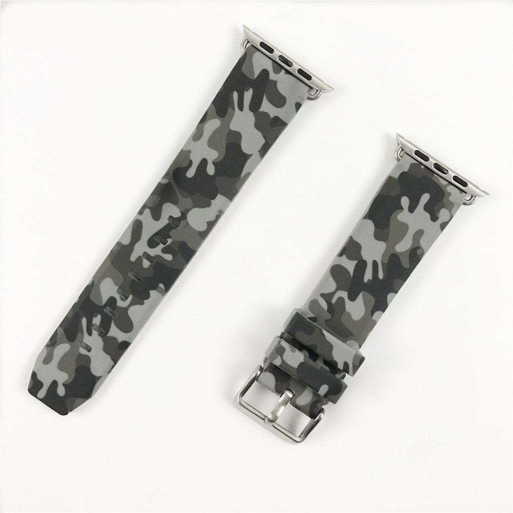 Apple Watch Series 5 44mm / Apple Watch 44mm Silikone Rem - Sølv#serie_3