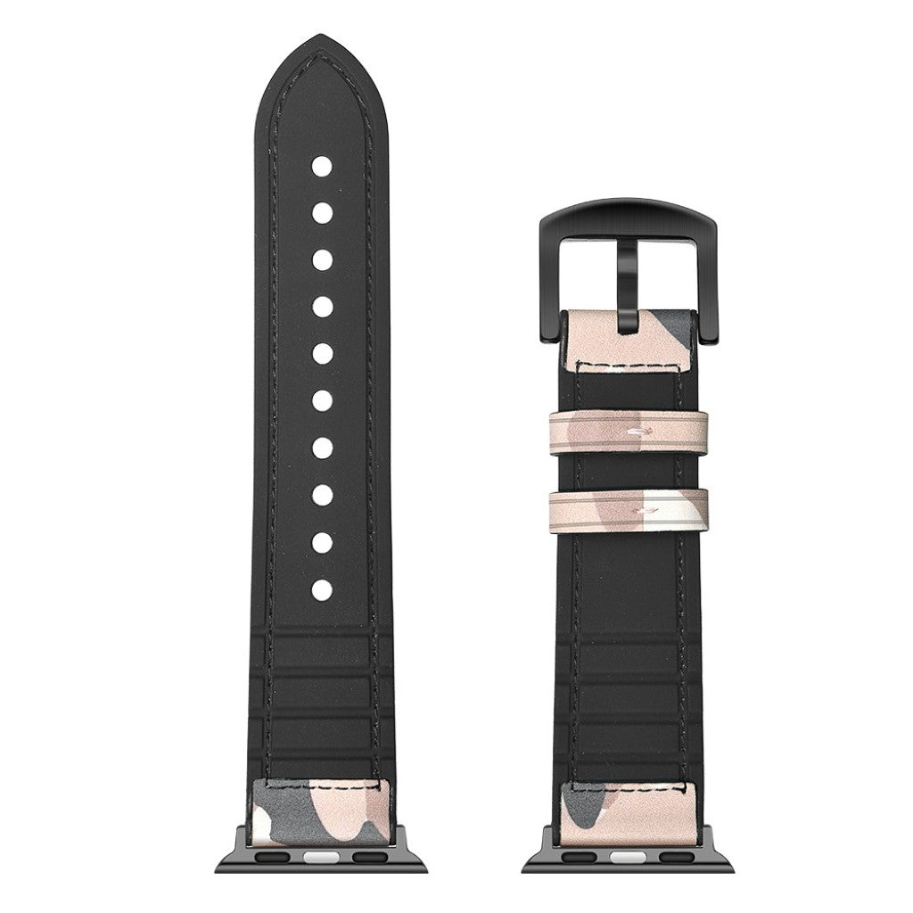 Apple Watch Series 5 44mm / Apple Watch 44mm Ægte læder Rem - Brun#serie_2