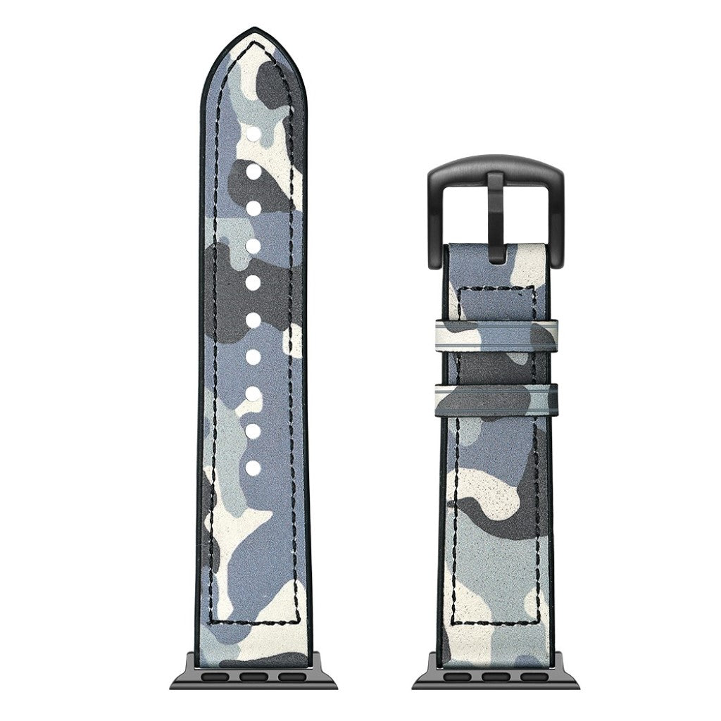 Apple Watch Series 5 44mm / Apple Watch 44mm Ægte læder Rem - Flerfarvet#serie_3