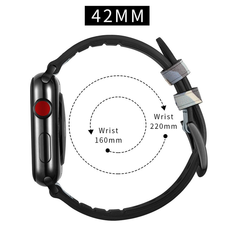 Apple Watch Series 5 44mm / Apple Watch 44mm Ægte læder Rem - Flerfarvet#serie_3