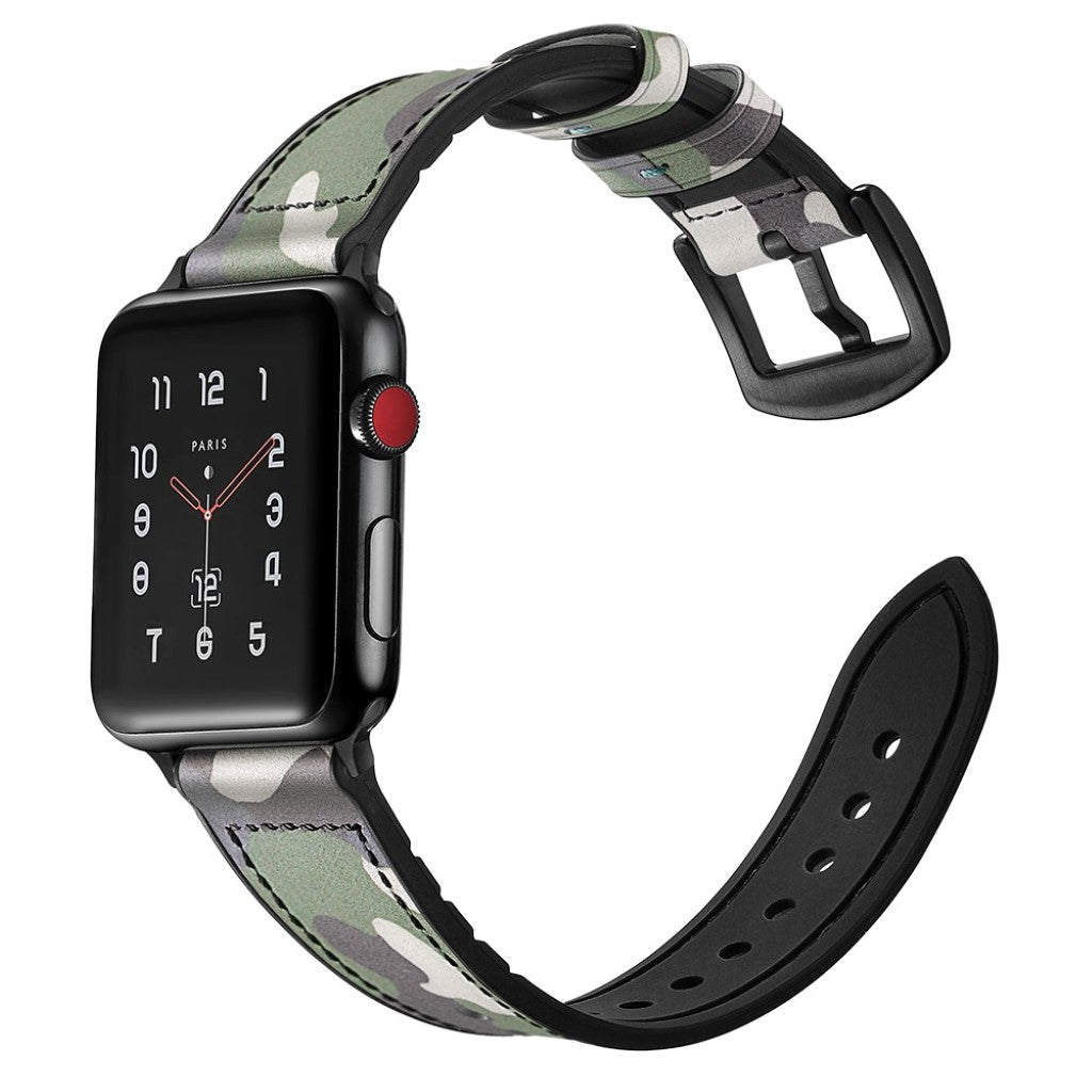 Apple Watch Series 5 44mm / Apple Watch 44mm Ægte læder Rem - Grøn#serie_4