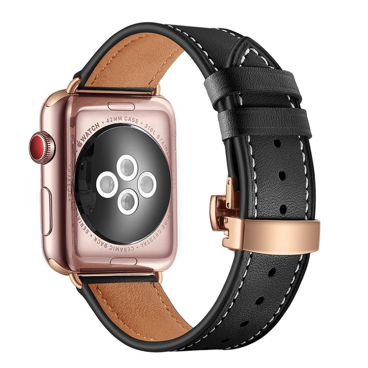 Apple Watch Series 5 44mm / Apple Watch 44mm Ægte læder Rem - Flerfarvet#serie_9