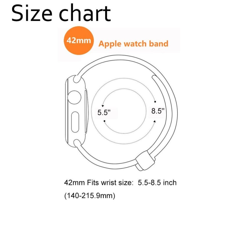 Vildt rart Universal Apple Silikone Rem - Sølv#serie_1