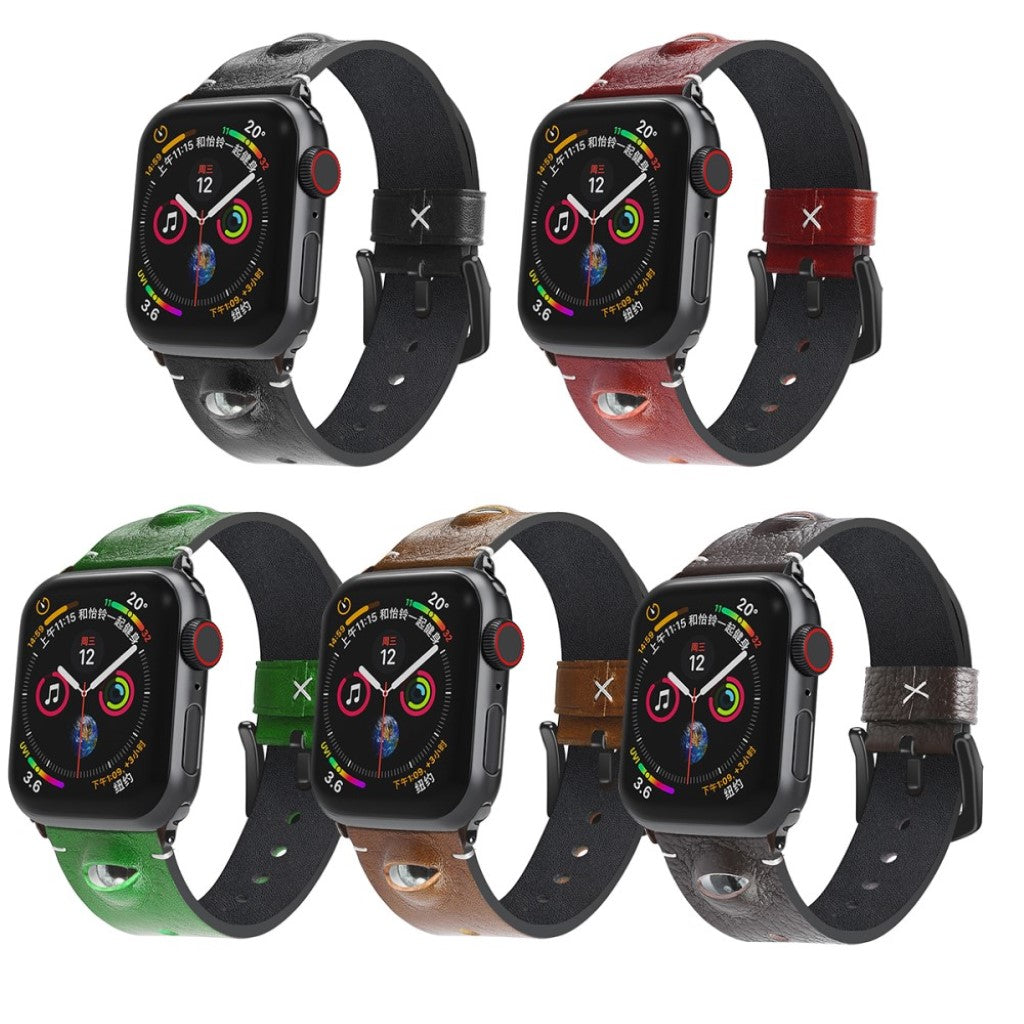 Rigtigt fantastisk Universal Apple Ægte læder Rem - Sort#serie_1