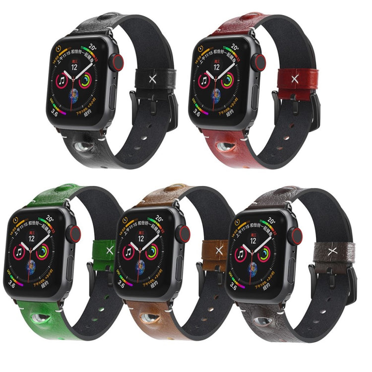 Rigtigt fantastisk Universal Apple Ægte læder Rem - Sort#serie_1