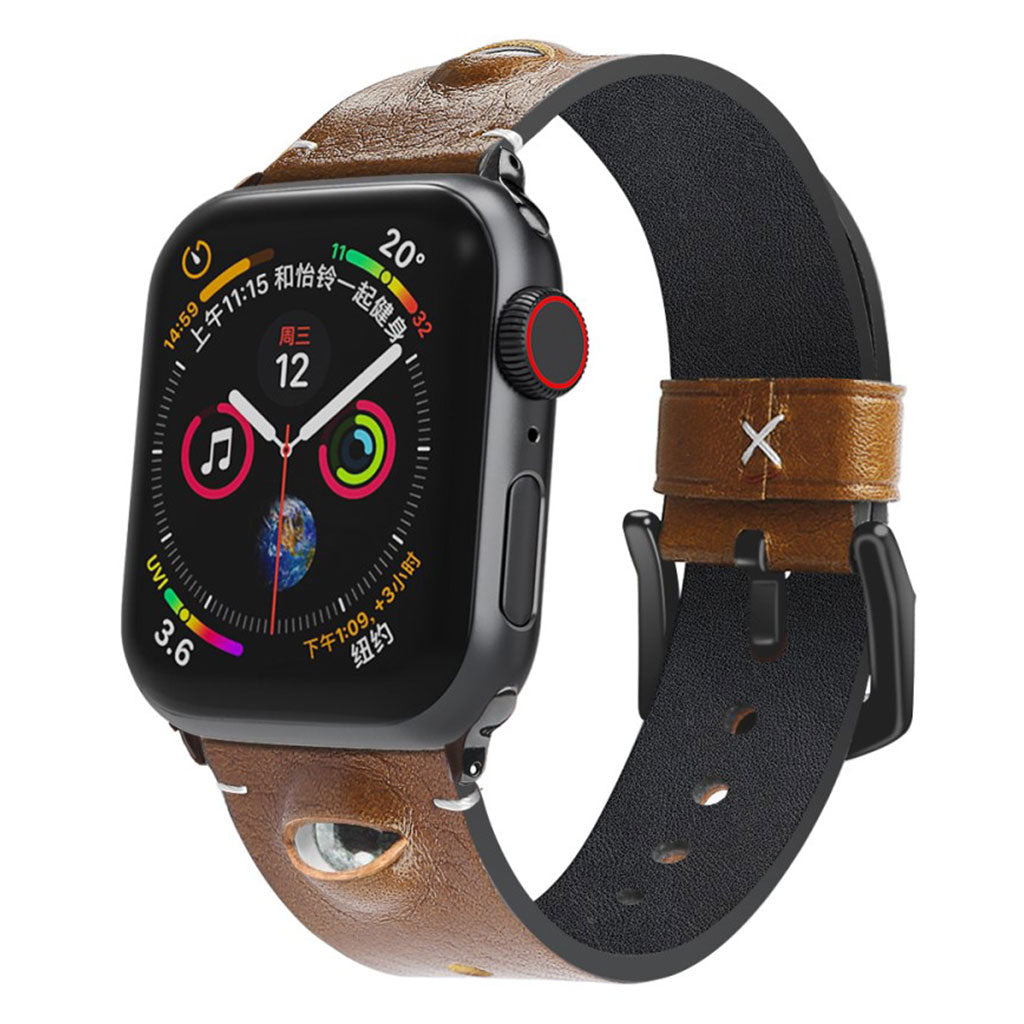 Rigtigt fantastisk Universal Apple Ægte læder Rem - Brun#serie_5