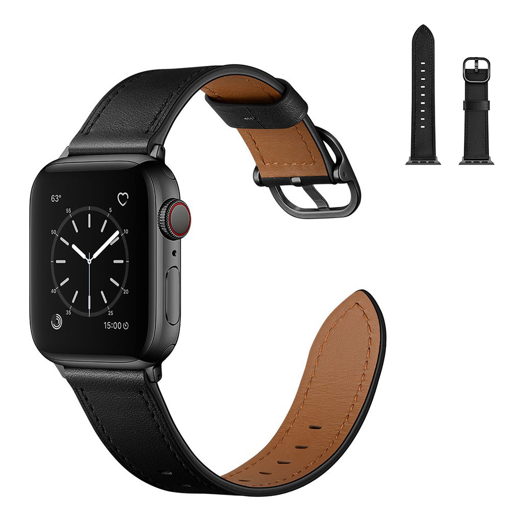 Helt vildt smuk Universal Apple รgte lรฆder Rem - Sort#serie_1