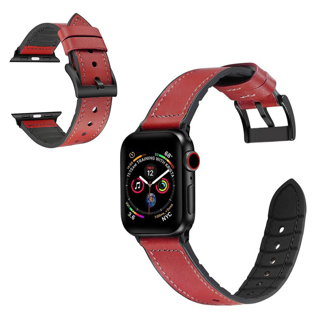 Fortrinligt Universal Apple Kunstlรฆder og Silikone Rem - Rรธd#serie_1