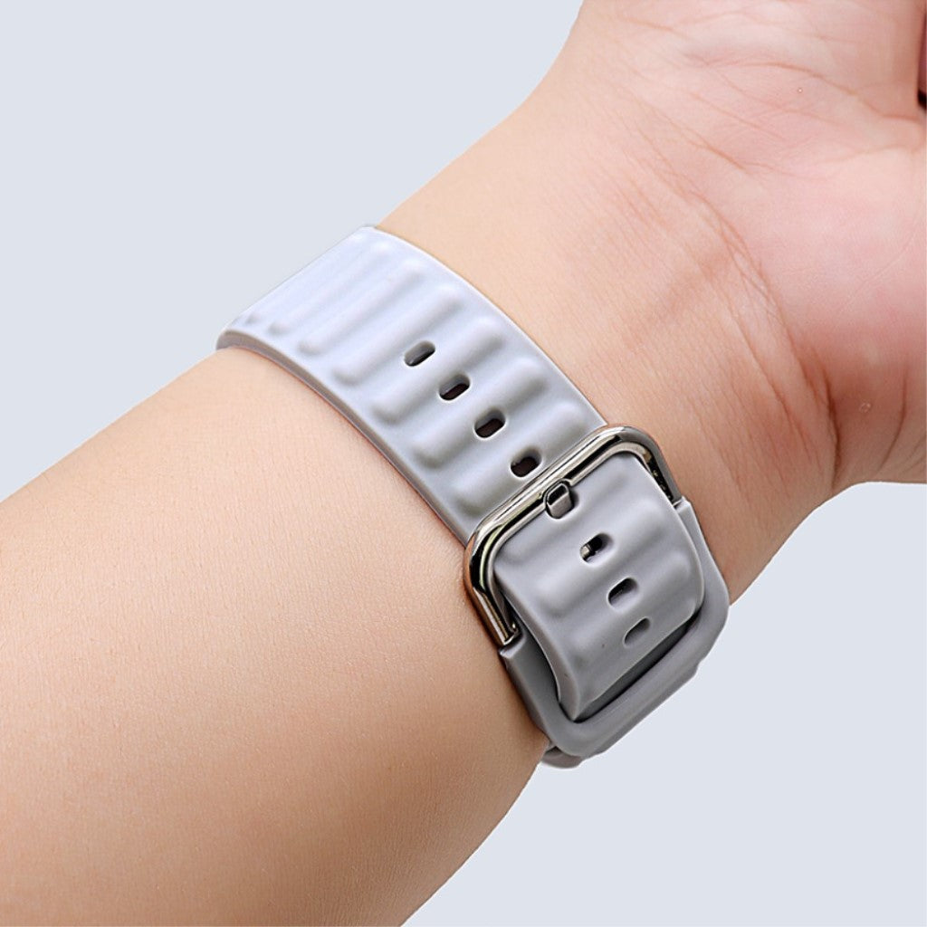 Mega holdbart Universal Apple Silikone Rem - Sølv#serie_3