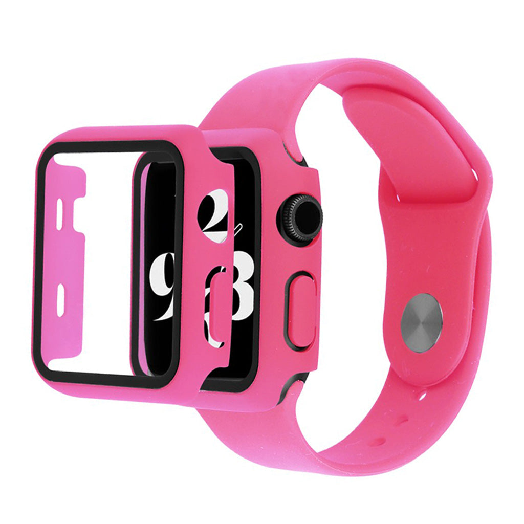 Mega pænt Universal Apple Silikone og Glas Rem - Pink#serie_4