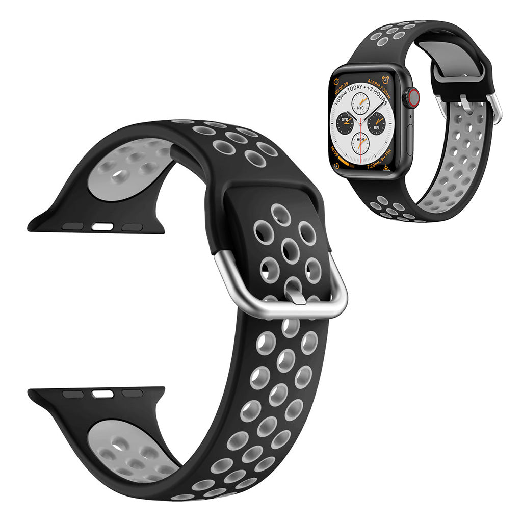 Rigtigt slidstærk Universal Apple Silikone Rem - Sølv#serie_4