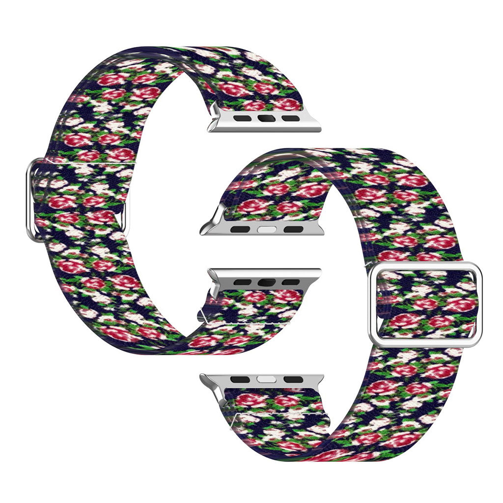 Apple Watch Series 6 / 5 40mm pattern printing watch band - Blue / Rose#serie_7