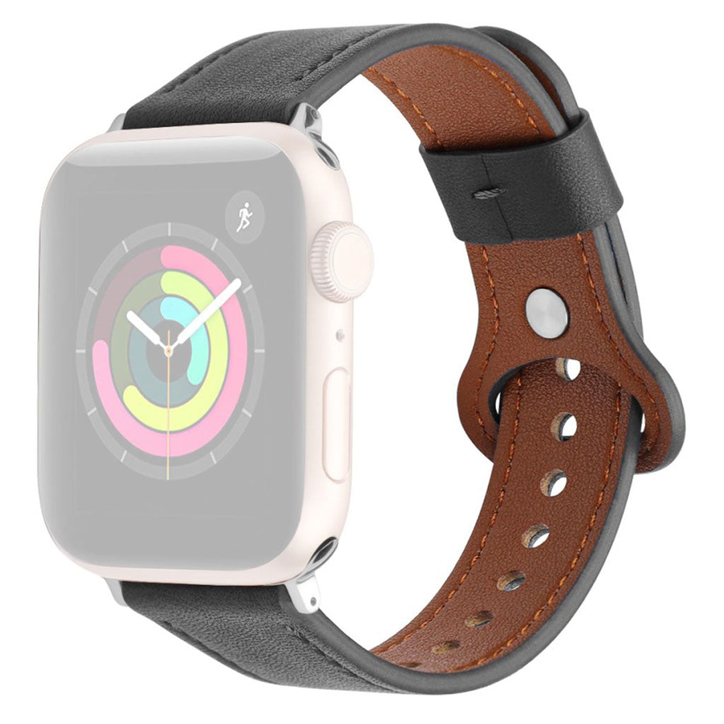 Vildt godt Universal Apple รgte lรฆder Rem - Sort#serie_1